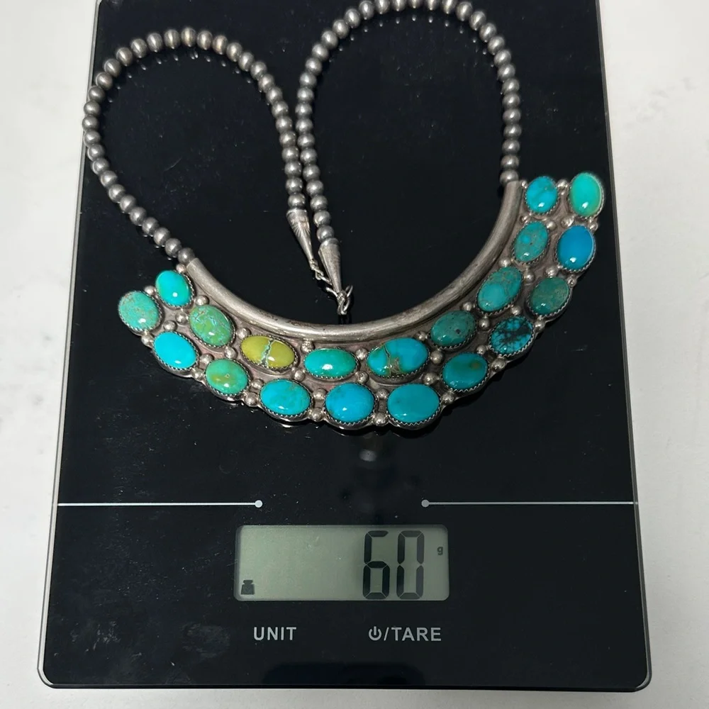 Elegant Turquoise Bib Necklace - Picture 4 of 5